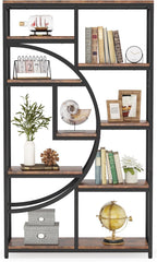 68.89" Height Industrial 5-Tier Rustic Brown Etagere