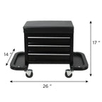 3-Drawer Tool Chest Rolling Mechanic Seat