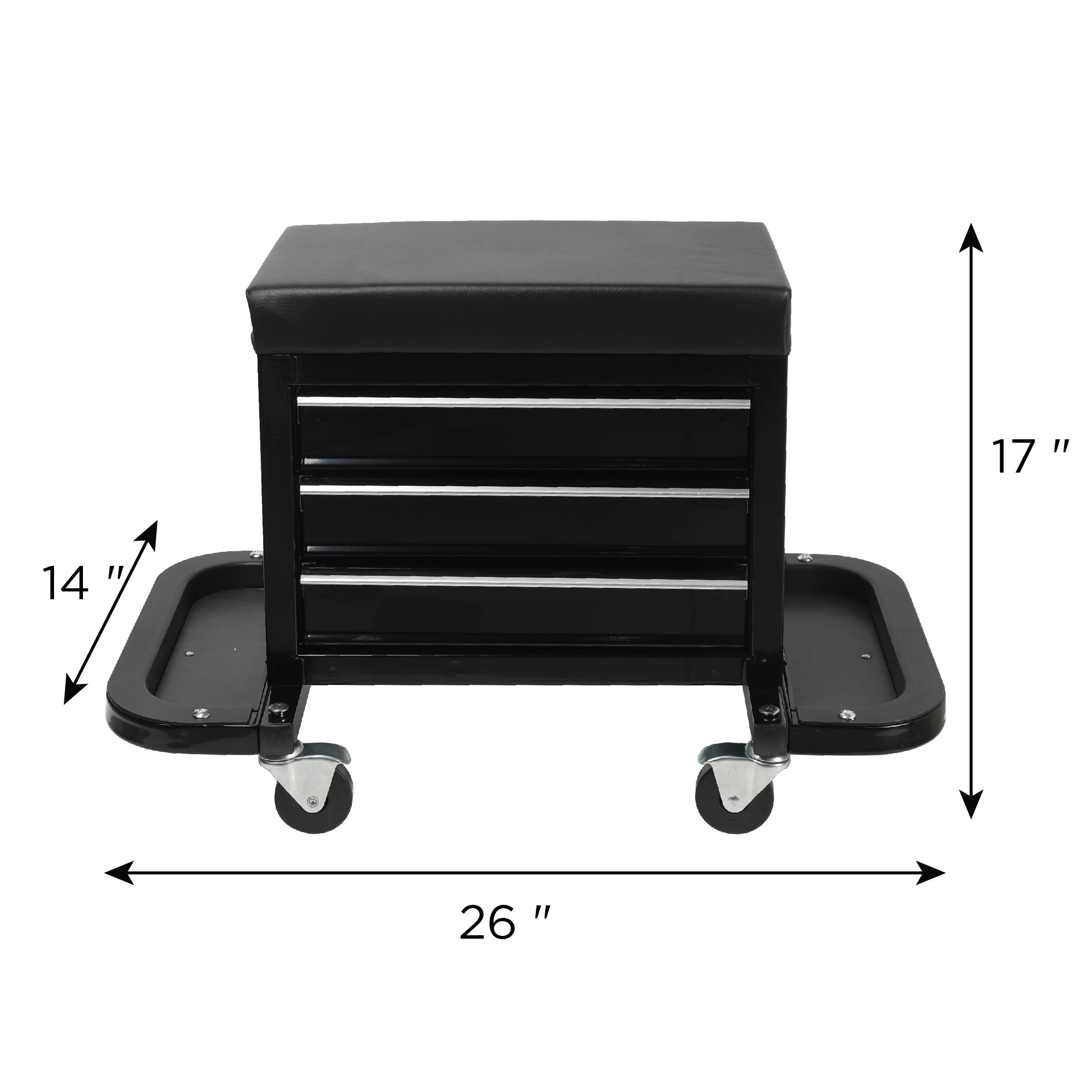 3-Drawer Tool Chest Rolling Mechanic Seat