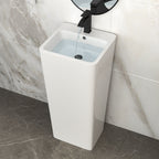 16" Classic Ceramic Bathroom Vanity Sink