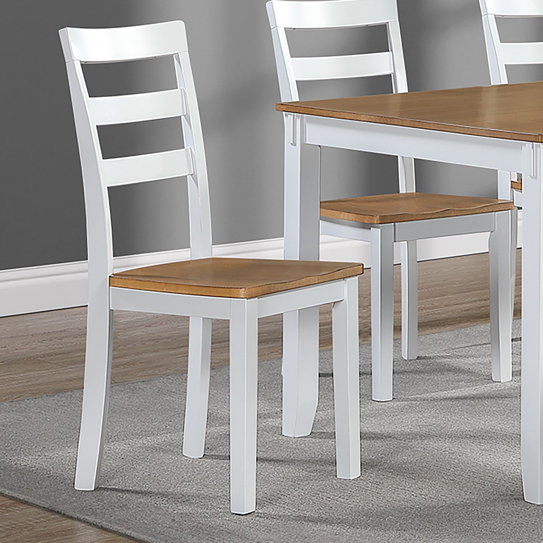 Contemporary 6pc Dining Set Table with 4 Side Chairs and Bench