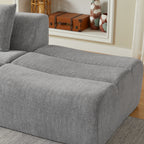 Oversized 3 Seater Compressed Sofa with Chenille Fabric
