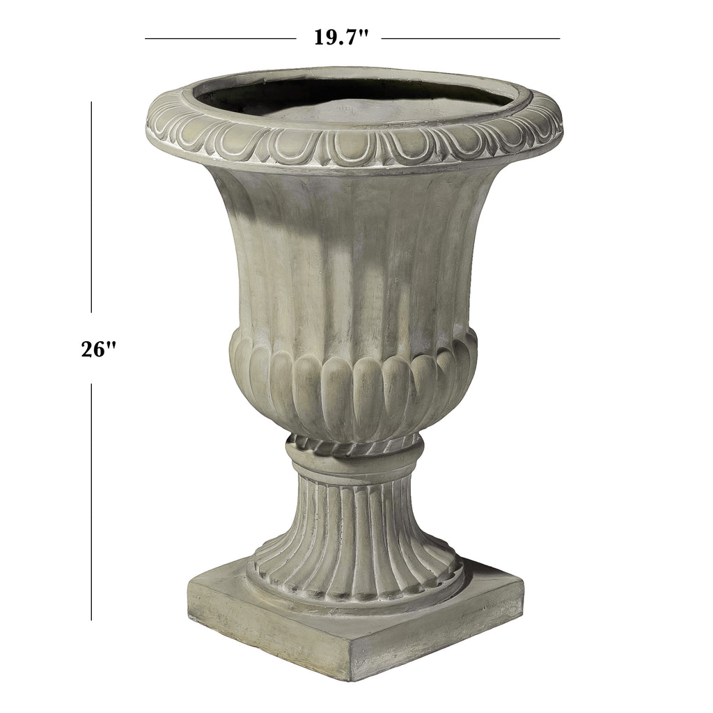 Antique White Italian Urn Planter