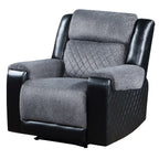 Alicia Grey/Black Reclining Sofa Loveseat and Chair