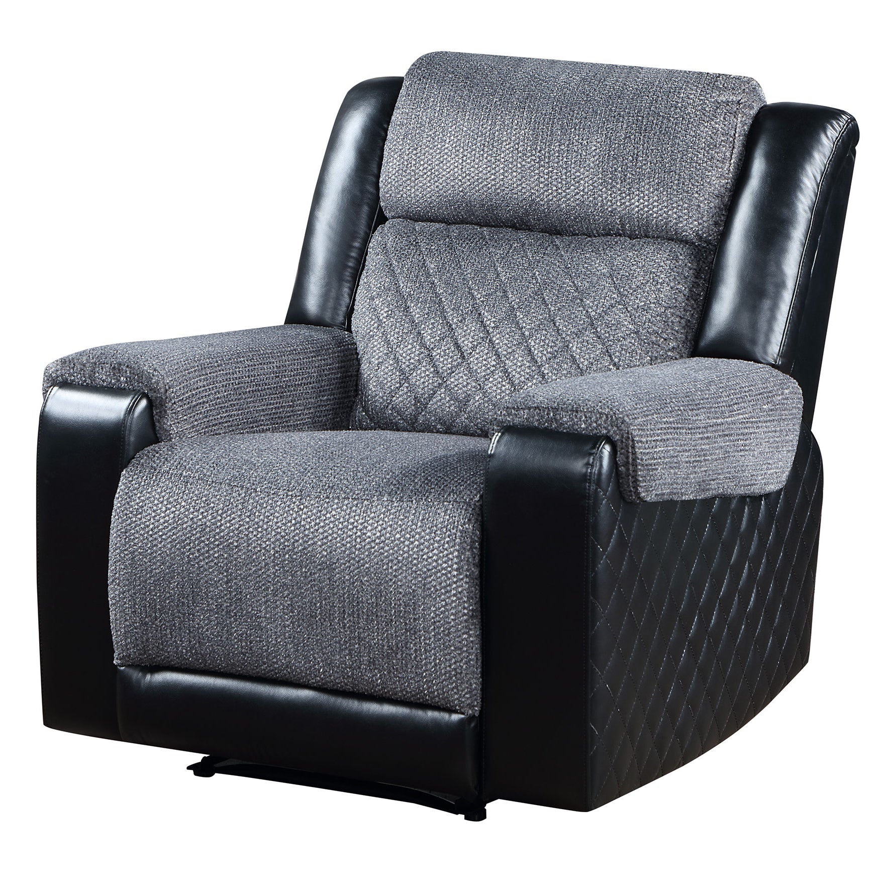 Alicia Grey/Black Reclining Sofa Loveseat and Chair