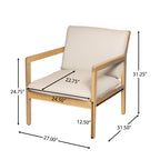 Outdoor Acacia Wood Armchair, Set of 2
