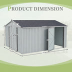 10x12 FT Outdoor Metal Storage Shed
