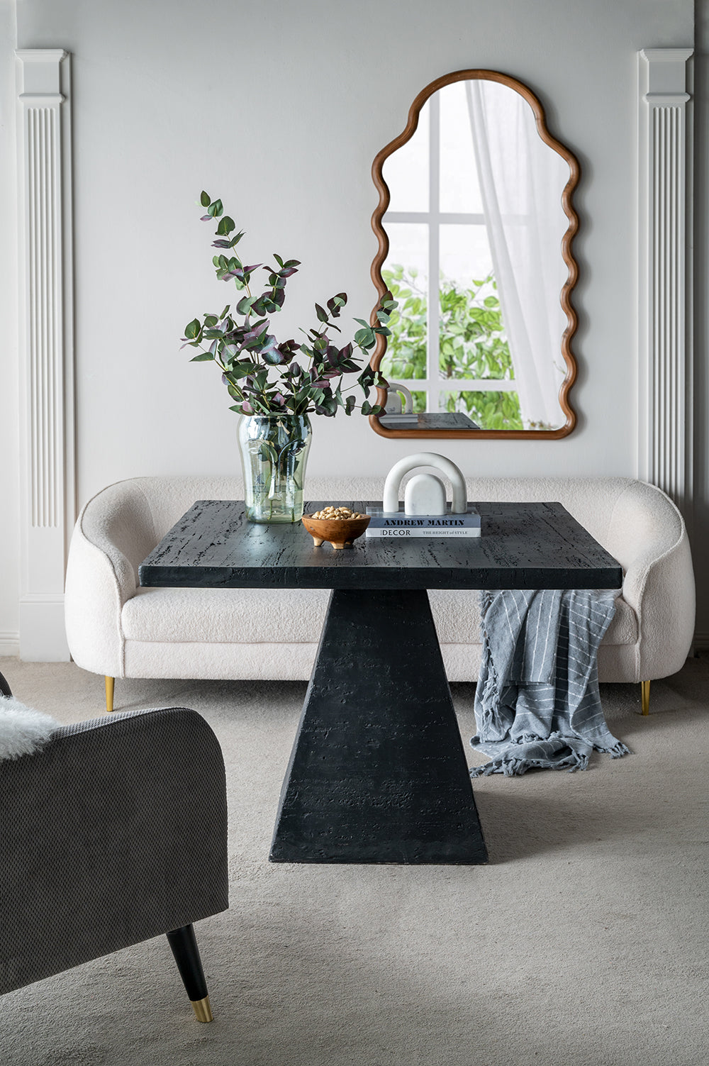 Arch Wood Mirror with Unique Frame