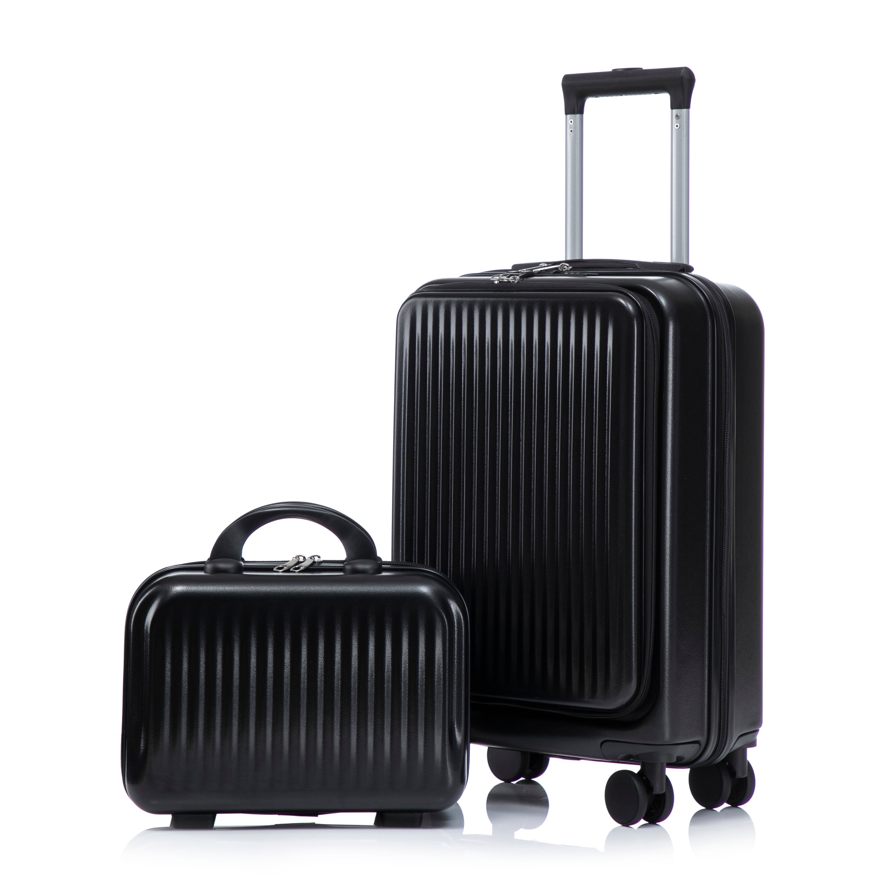 14' & 20' ABS Spinner Wheel Luggage Set with Cosmetic Case