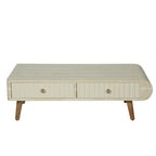 Coffee Table with Veneered Faux Marble Tabletop