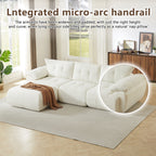 Large Modern 3-Seater Chenille Sofa