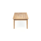 Outdoor Acacia Wood Loveseat with Coffee Table, Light Teak Frame