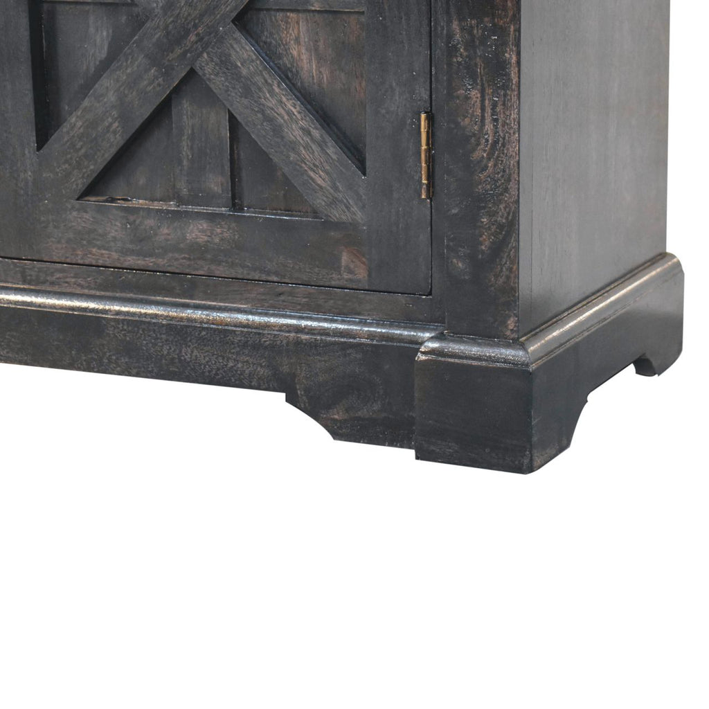 Solid Wood Regal Rustic Sideboard, 6 Compartments