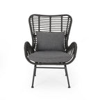 Tapscott Wicker Patio Chair with Cushions (Set of 2)