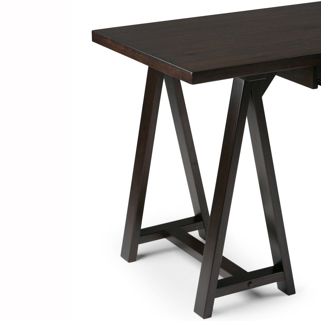 Sawhorse Desk - Dark Chestnut