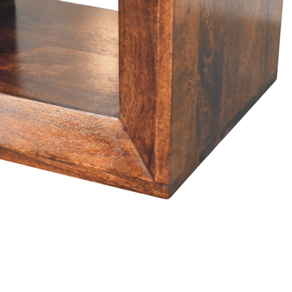 Solid Wood Solis California Side Table With Open Storage