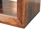 Solid Wood Solis California Side Table With Open Storage