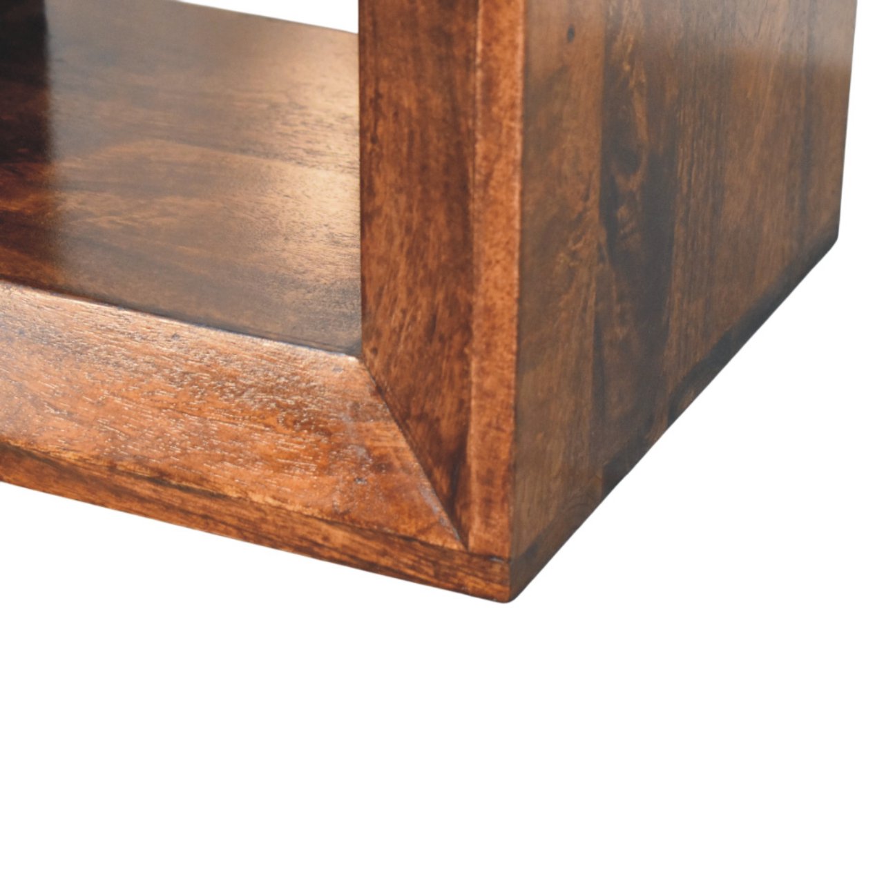 Solid Wood Solis California Side Table With Open Storage