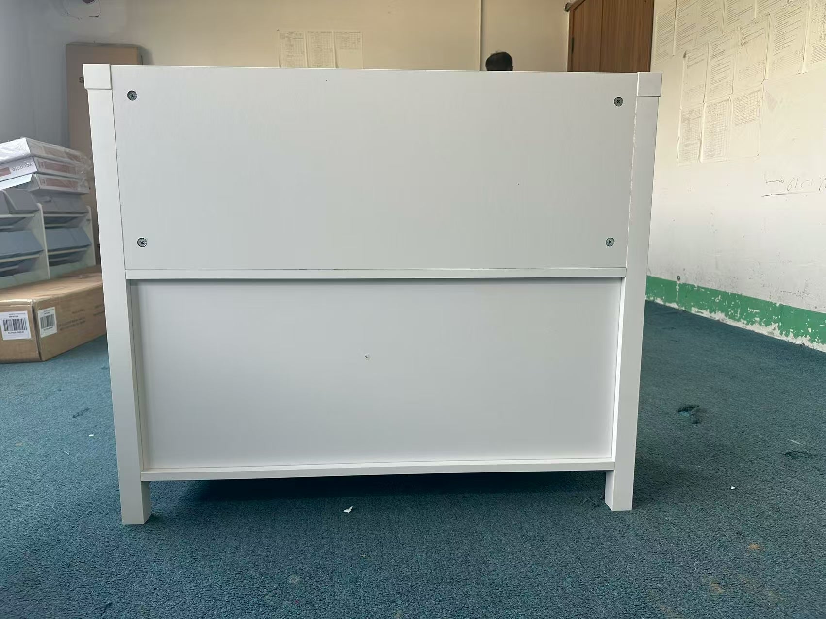 Kids Bookshelf with 3 Tier Front-Facing Storage and 3 Fabric Bins
