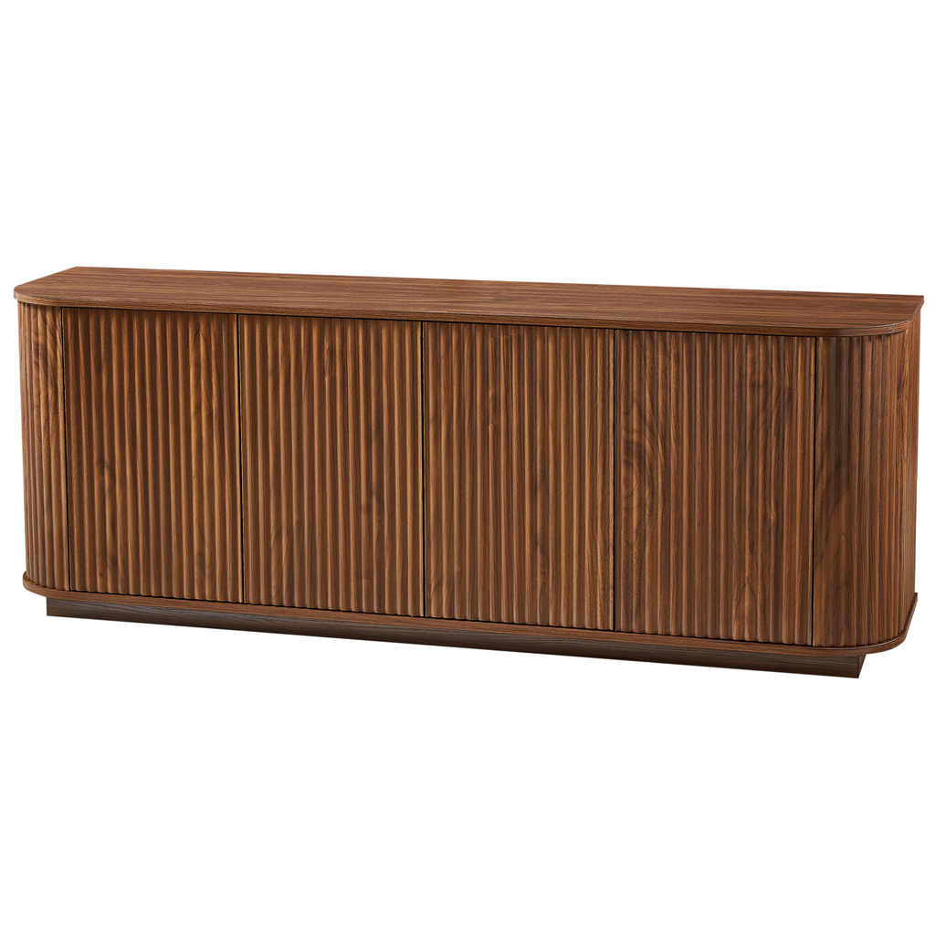 Sideboard Storage Cabinet with Wave Pattern