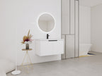 36" Wall Mounted Bathroom Vanity with Resin Sink & 2 Soft-Close Doors
