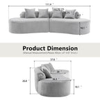 Modern and Simple Curved Flannelette Sofa