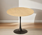 Modern Round Dining Table with Metal Base