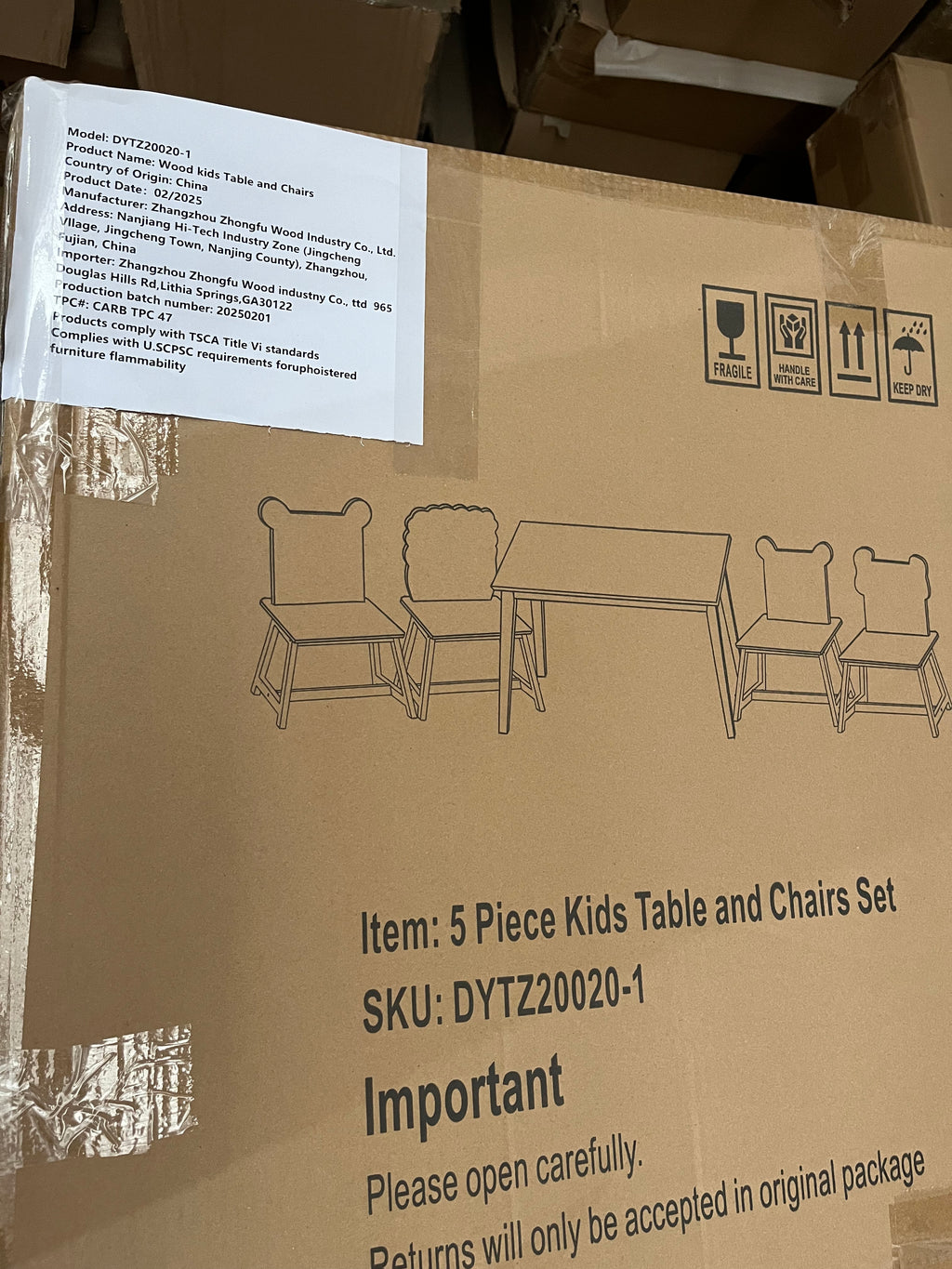 5 Piece Kiddy Table and Chair Set