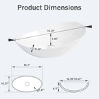 White Oval Ceramic Vessel Sink