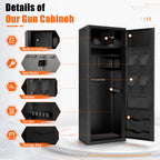 Biometric Large Gun Safe - 57" Quick Access Rifle Safe