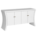 Refined Industrial 4-Door Credenza