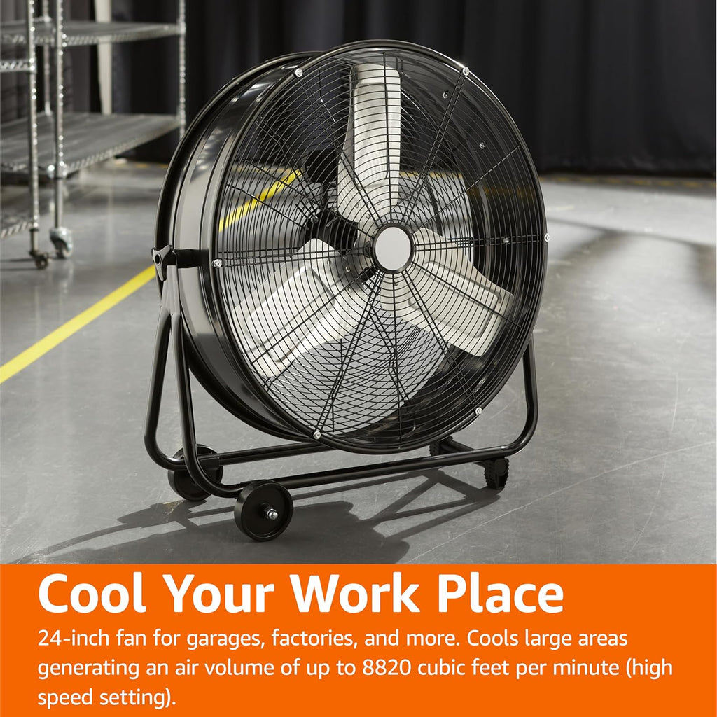 24 In. Heavy Duty Metal Industrial Drum Fan