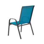 8 Piece Patio Chairs with Breathable Textilene Fabric