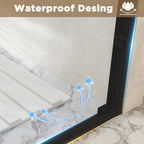 Double Sliding Shower Door - 44-48" W × 72" H
