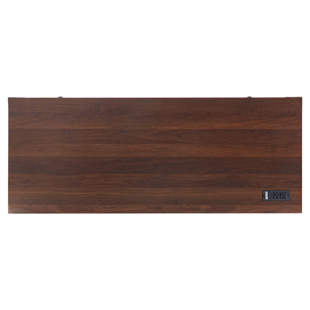 K&K 53.2" Farmhouse Fridge Cabinet