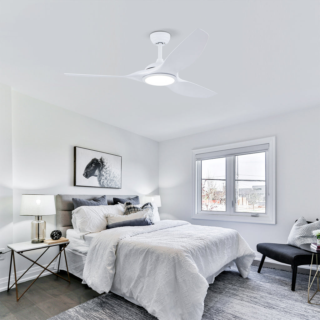 52 Inch ABS Blades Ceiling Fan With Light Kit