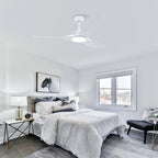 52 Inch ABS Blades Ceiling Fan With Light Kit
