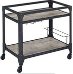 Jorgensen Rustic Kitchen Serving Cart