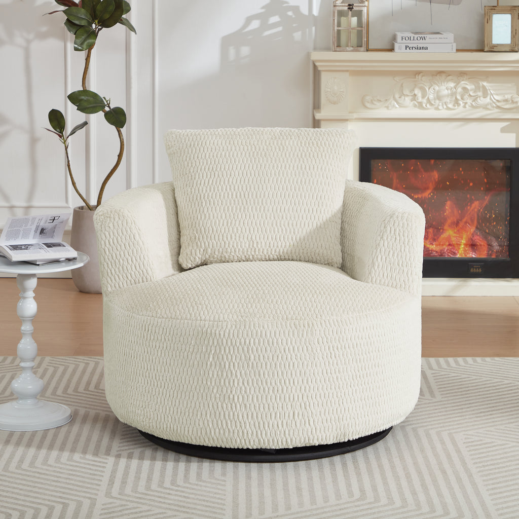 Compressible 360° Swivel Accent Chair