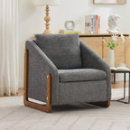 Chenille Fabric Modern Upholstered Armchair