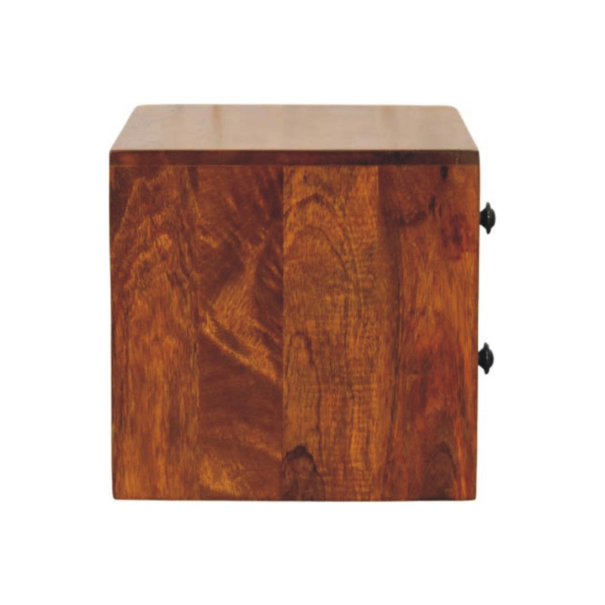 Solis Chestnut Nightstand - Wall-Mounted, 2-Drawers