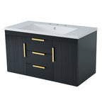 36'' Wall Mounted Bathroom Vanity with Resin Sink