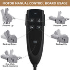 Grey Heat Massage Dual Motor Electric Power Lift Recliner