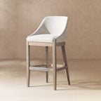 Newport 30.5" Coastal Curved Back Upholstered Barstool
