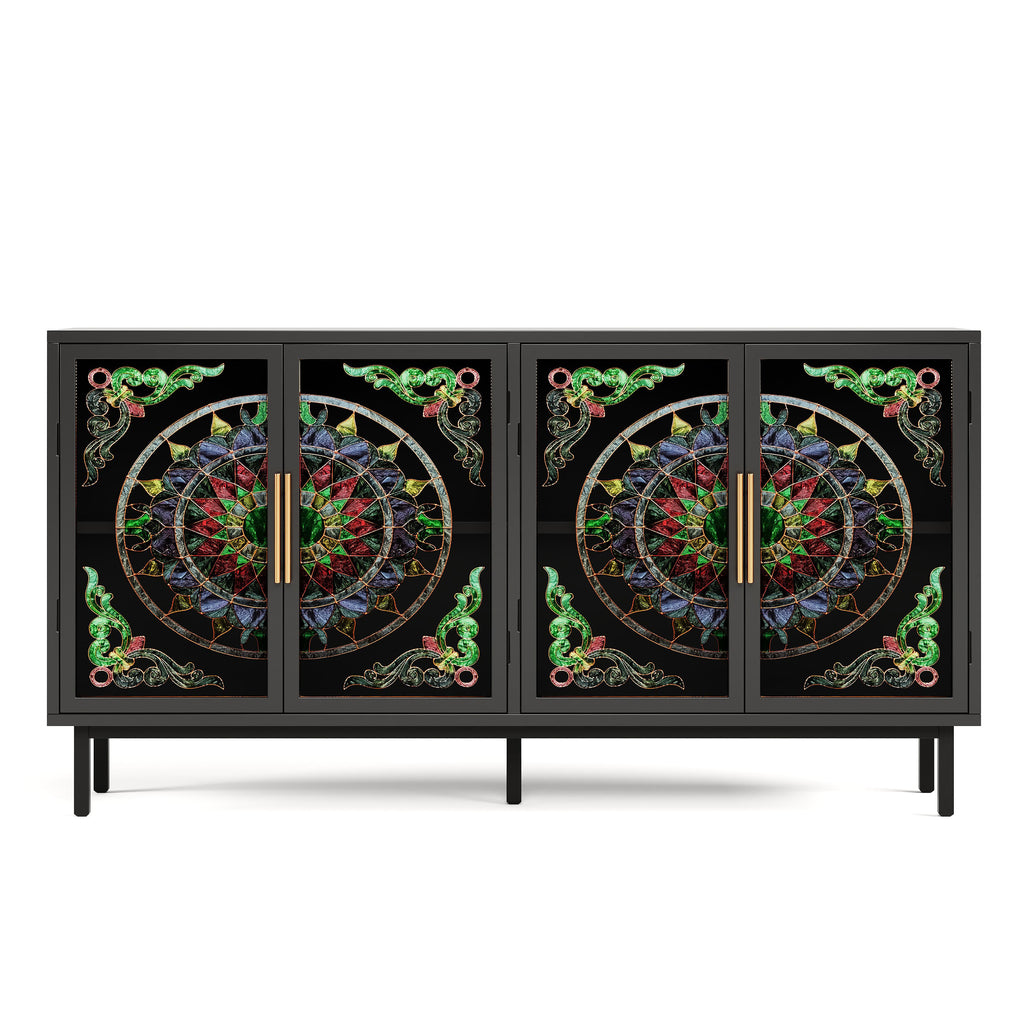 60.3 " Decorative Cabinet with 4 Doors
