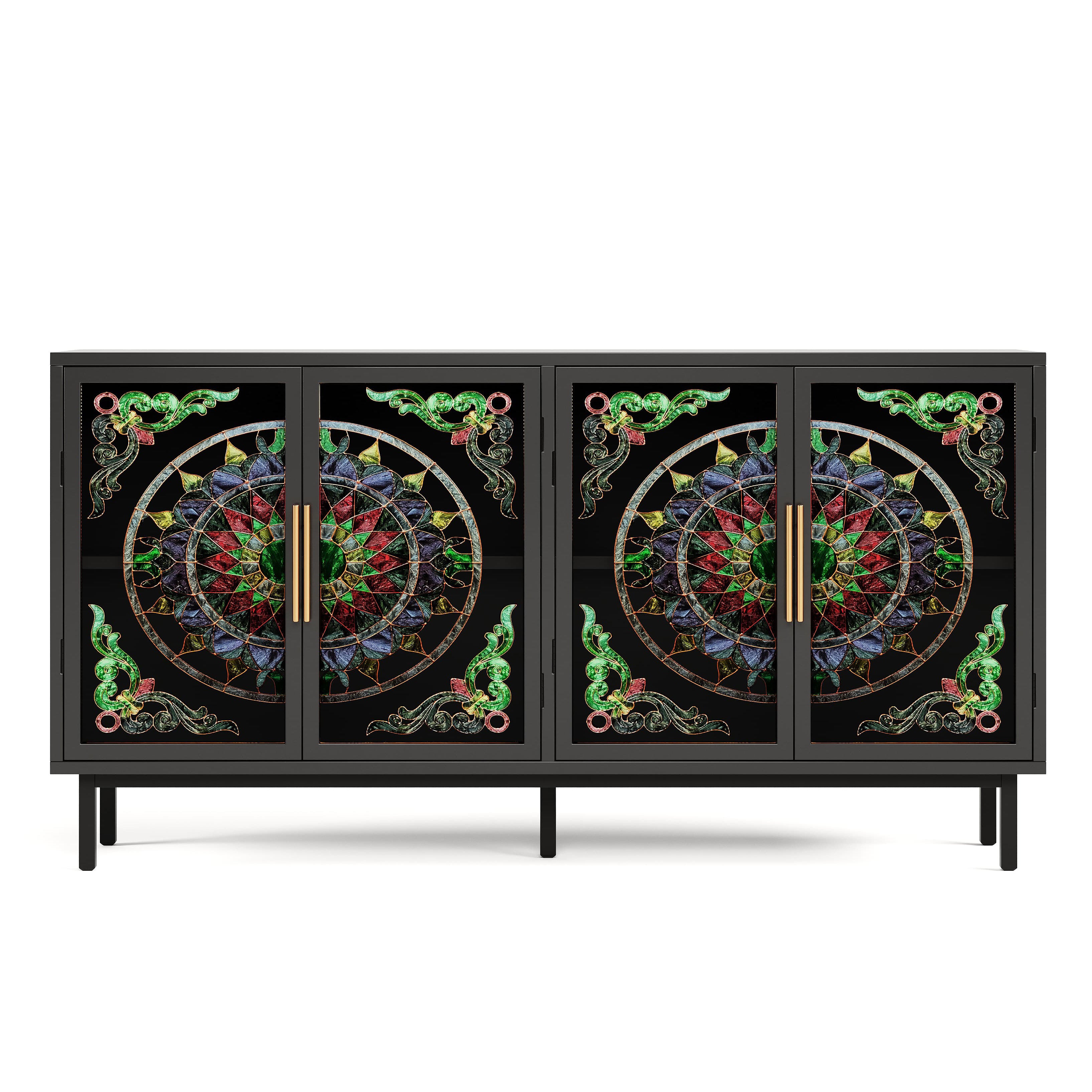 60.3 " Decorative Cabinet with 4 Doors