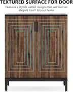 31.5 Inches Brown & Black Shoe Cabinet
