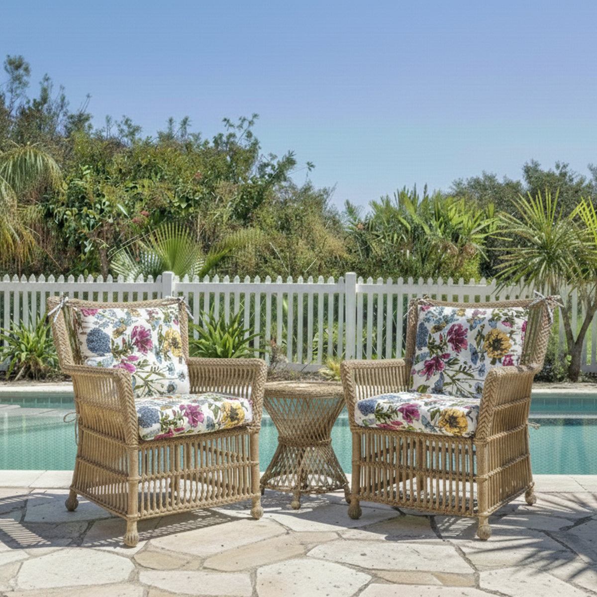 Outdoor Chair Cushions Set of 2 - Waterproof & Stylish