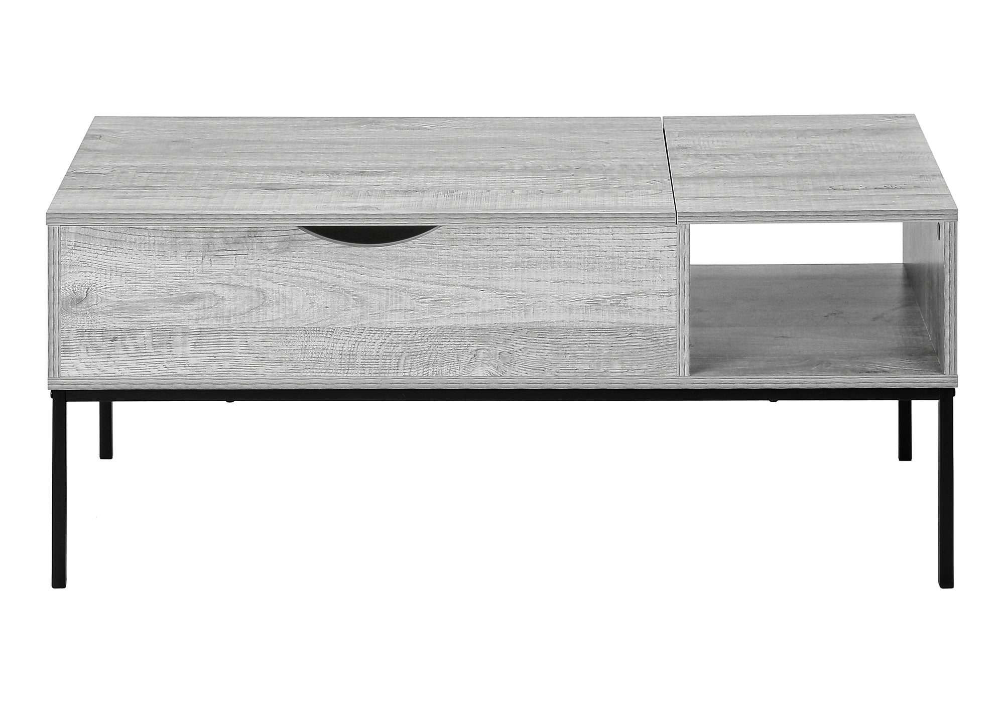 Coffee Table, 42" L, Rectangular, Cocktail, Lift-top