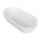 63 Inch Artificial Stone Solid Surface Oval Freestanding Bathtub